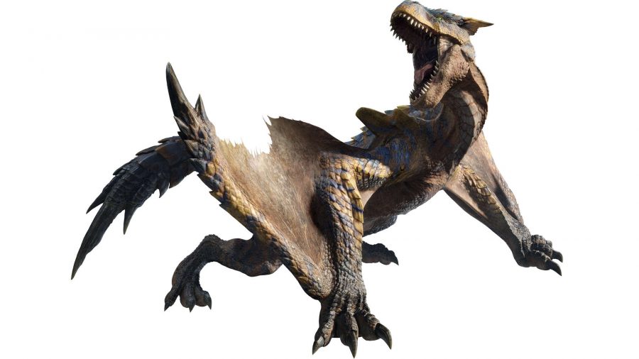 T-Rexの頭と翼を持つモンスター