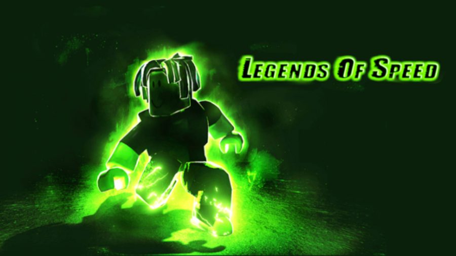 緑の稲妻に照らされた走る Legends of Speed のキャラクター