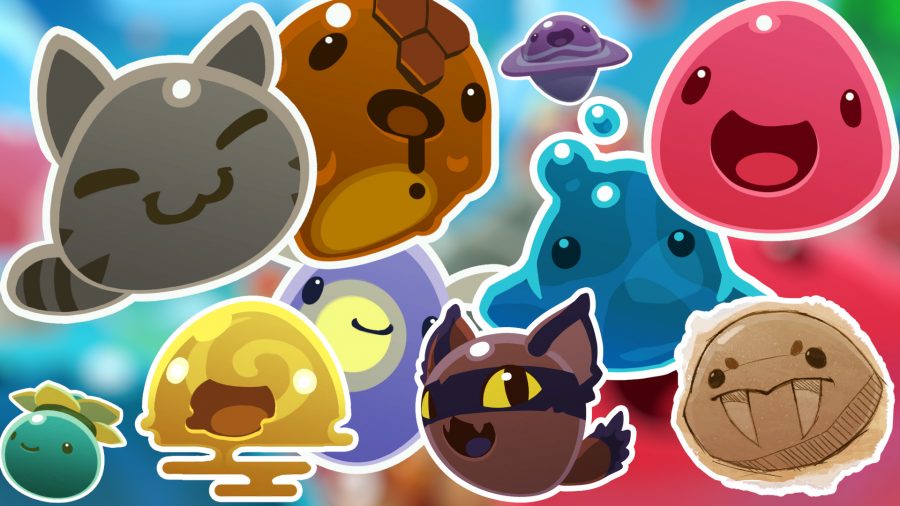 The different harmless Slime Rancher slimes.