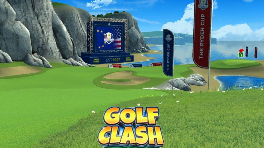 最も人気のある無料ゴルフゲームの1つであるゴルフクラッシュのプロモーションアート