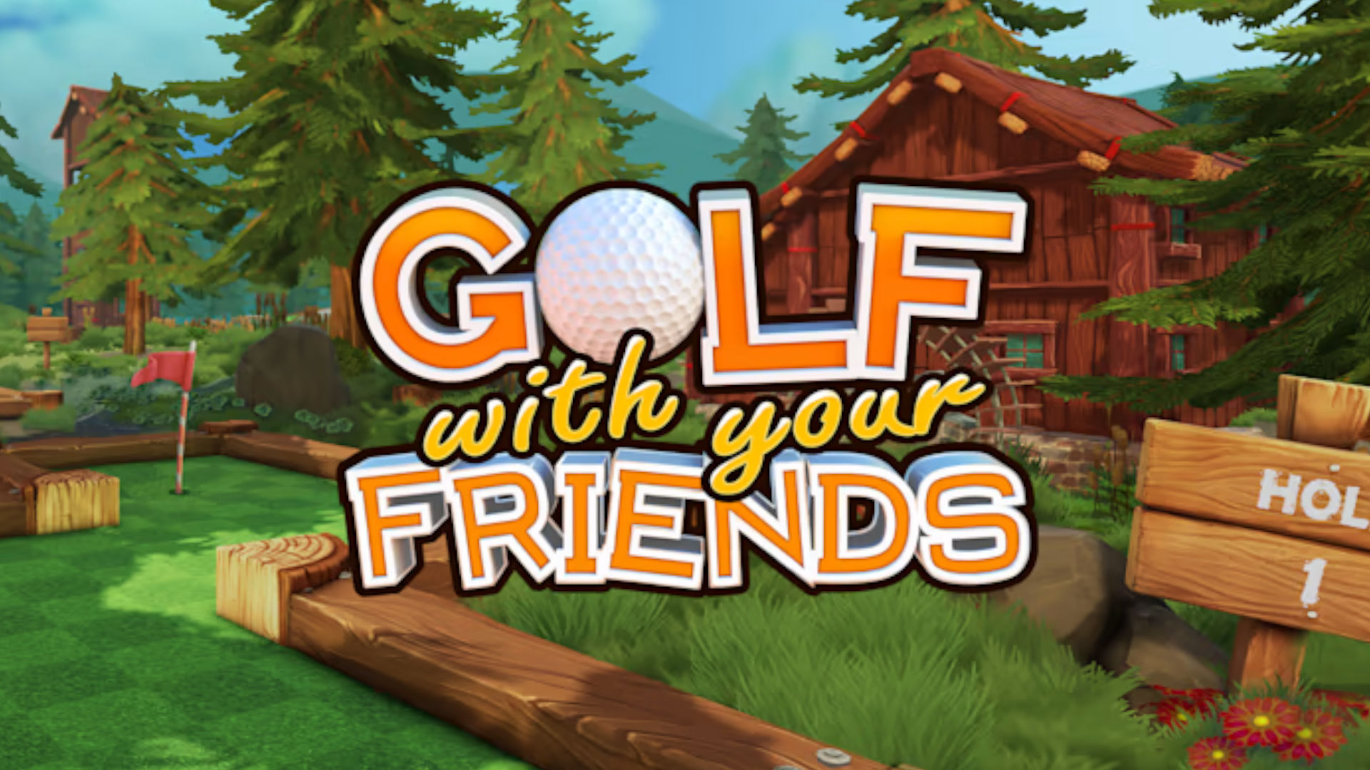 マルチプレイヤーゴルフゲームの1つである、友達とのゴルフカバーアート