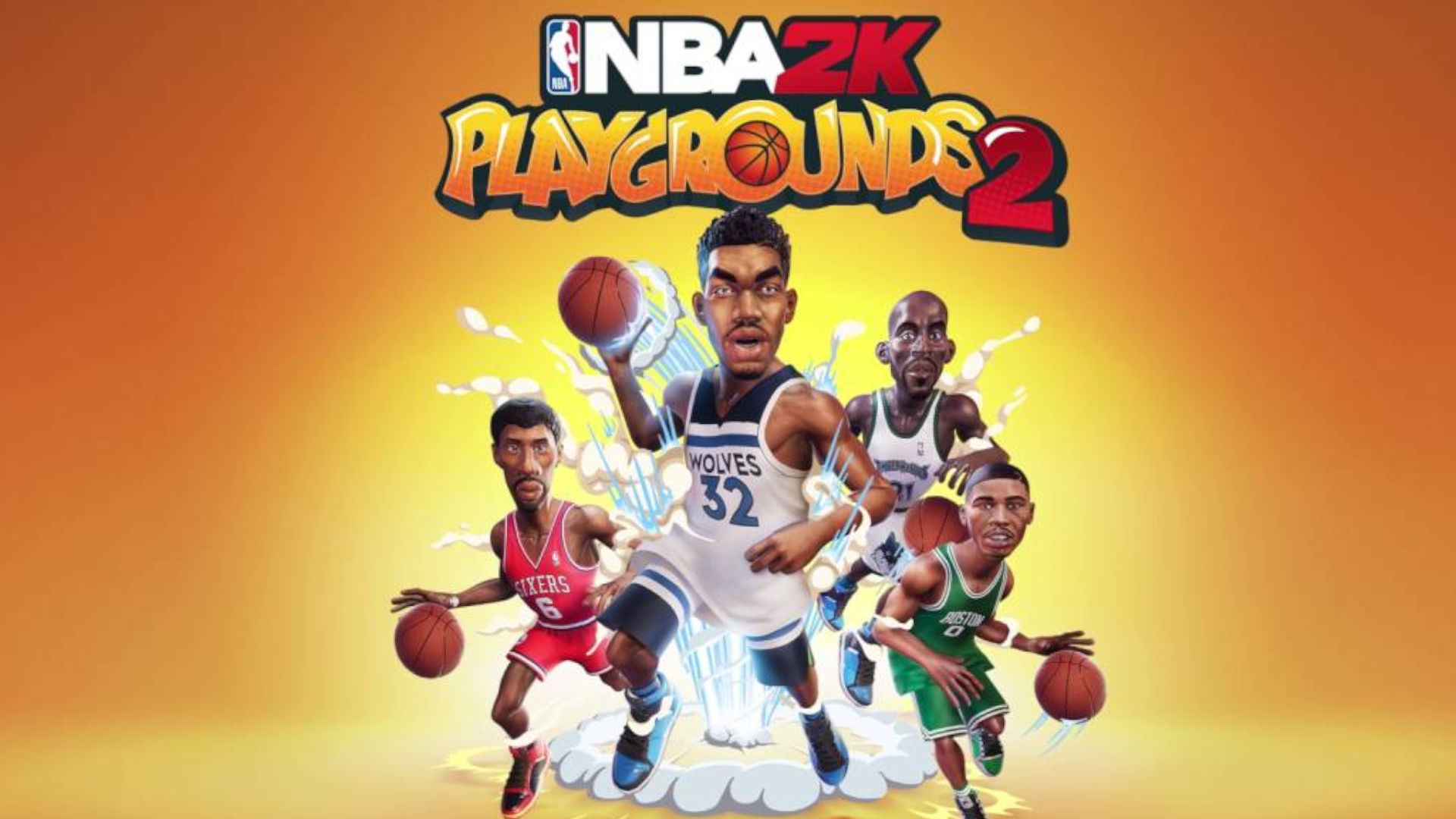 Switchのアーケードバスケットボールゲームの1つであるNBA2KPlaygrounds2のカバーアート