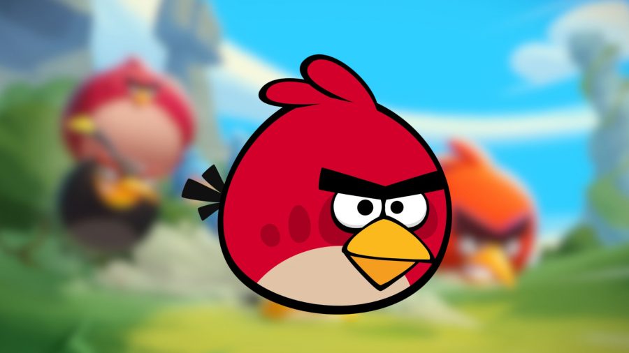 怒っている鳥のキャラクター赤