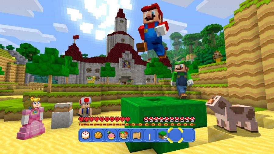 Minecraftスキン：マリオを含むキノコ王国のいくつかのキャラクターがMinecraftスタイルで表示されます