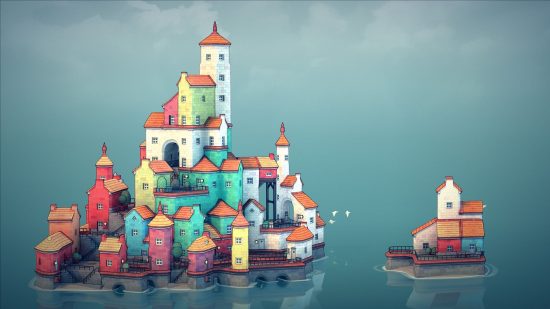 海のゲーム Townscaper: 海の上に作られた小さな町