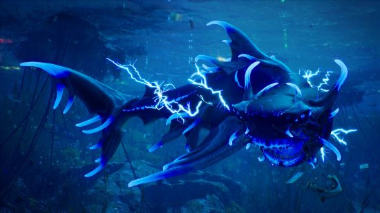 クールなスキンで飾られた海のゲーム Maneater サメ