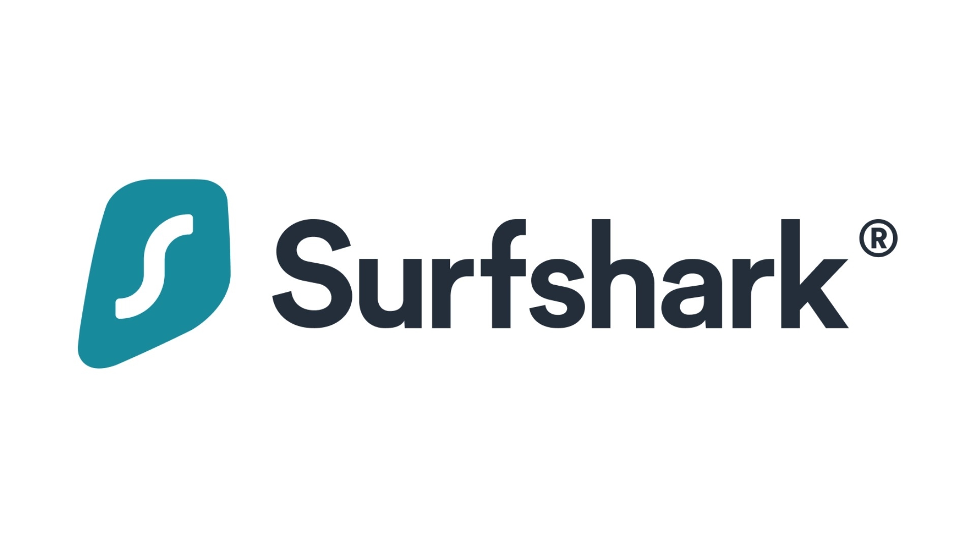 最高の Tinder VPN: Surfshark. 画像は会社のロゴを示しています。
