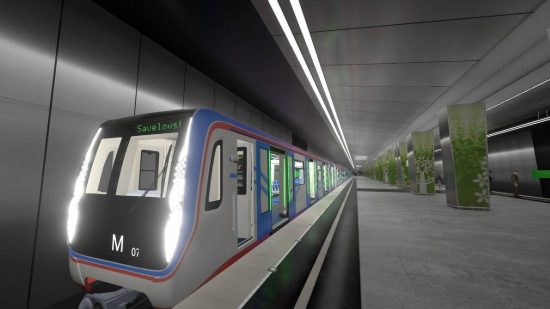 電車ゲーム: 3D レベルで電車と駅を仮想的に再現