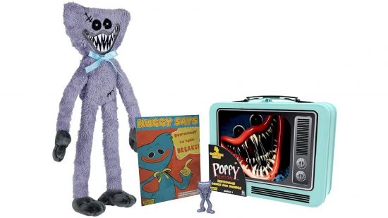 Poppy Playtime のおもちゃ: 製品のショットには、Poppy Playtime のランチボックス バンドルに含まれるいくつかのおもちゃが示されています。