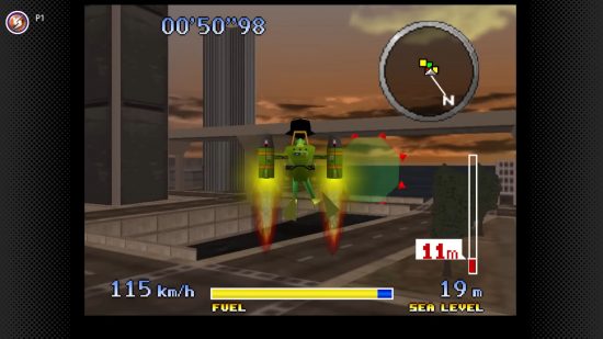 飛行機ゲーム ガイドの Pilotwings での着陸のスクリーンショット