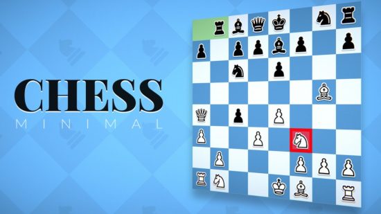 青と白のチェス盤を使用した Chess Minimal のキーアート