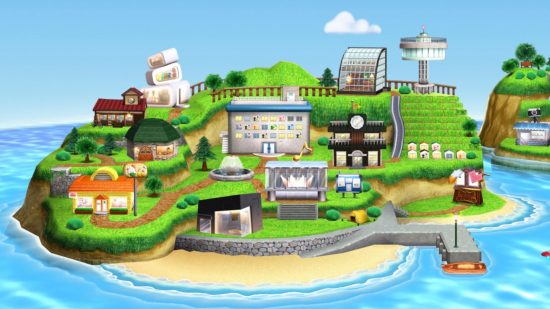 最高の 3DS ゲーム - 家とさまざまな建物があるトモダチ ライフ アイランド