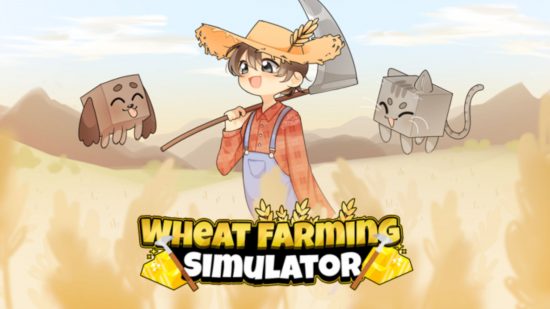 農夫とその猫が畑にいる Wheat Farming Simulator コード ガイドのキー アート