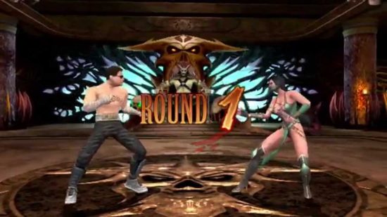最高の PS Vita ゲーム - 「ラウンド 1」と書かれた看板の横で戦闘の準備をしている 2 人のファイター