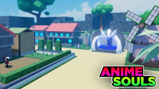 Anime Souls Simulator の町のショット