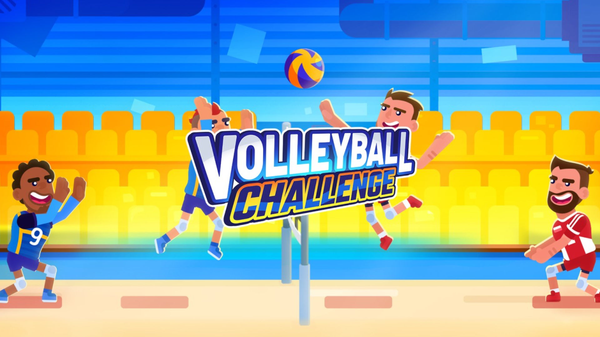 優れた 2D バレーボール ゲームの 1 つである Volleyball Challenge のカバー アート