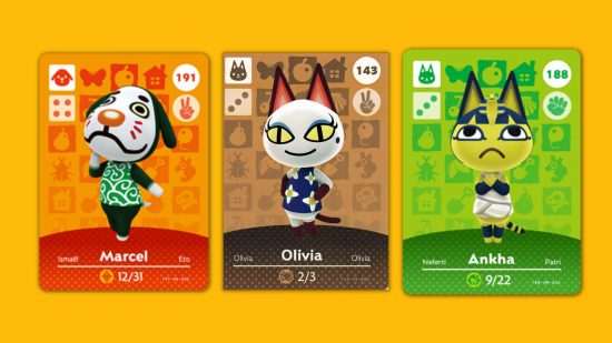 どうぶつの森 amiibo カード シリーズ 2 のカード 3 枚