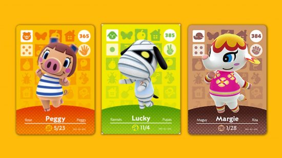 どうぶつの森 amiibo カード シリーズ 4 のカード 3 枚