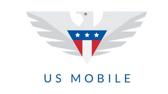 白い背景に米国のモバイルのロゴ