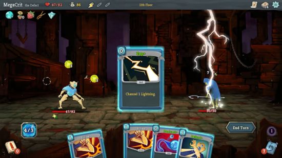 ダンジョン クローラー ゲーム: 2 人の敵と画面上のカードによる Slay the Spire の戦い