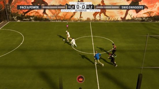 EA Sports FC 24 Switch レビューの Volta Football ゲームプレイのスクリーンショット