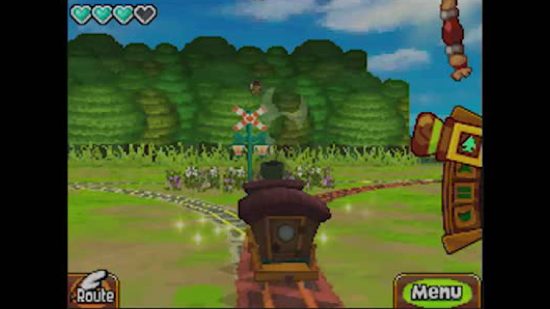 ベスト DS ゲーム: スクリーンショットは、ニンテンドー DS ゲーム「ゼルダの伝説 魂の軌跡」を示しています。