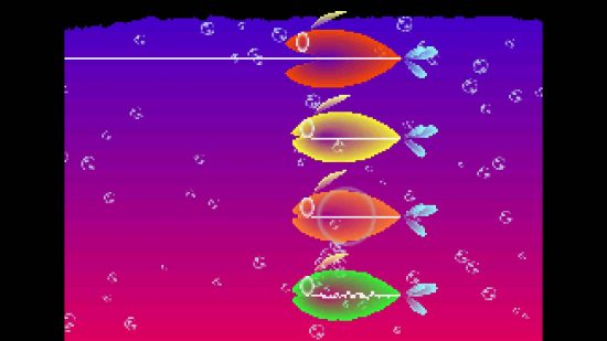 ベスト DS ゲーム: スクリーンショットは Nintendo DS ゲーム「エレクトロプランクトン」を示しています