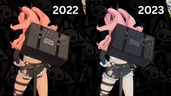 Zenless Zone Zeroのニコルをキャラクター選択画面から2022年モデルと2023年モデルで比較