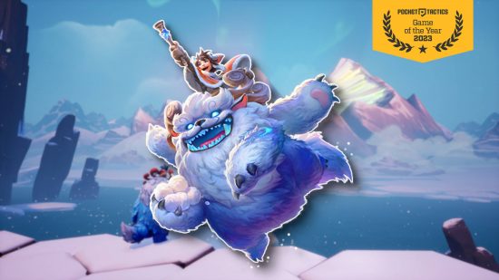 今年の Switch ゲーム - 雪景色のぼやけた背景を飛び越えるヌヌとウィルンプ