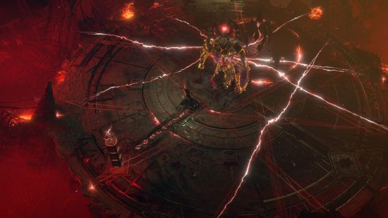 最高の Steam デッキ ゲーム - Diablo IV: 石の床の上に光が降り注ぐ悪魔のような生き物