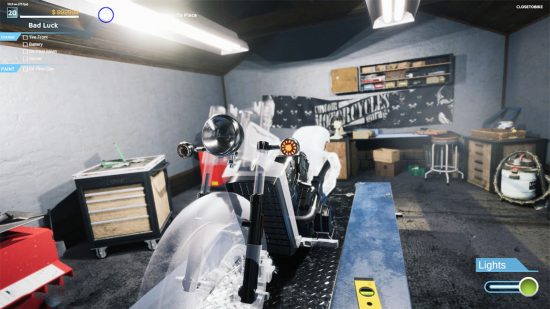 メカニック ゲーム - Motorcylce Mechanic Simulator 2021 の半分組み立てられたバイク