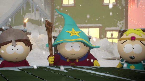 サウスパーク ゲーム: 魔法使いに扮したニューキッドをフィーチャーした、新しい 3D グラフィックスを披露する Snow Day のプロモーション画像