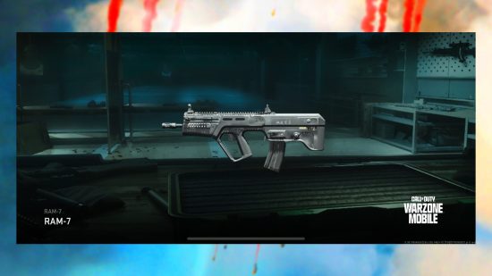 Call of Duty: Warzone Mobile の RAM-7 を示すベスト武器ガイドのスクリーンショット