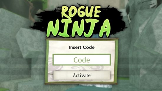 Rogue Ninja コード引き換え画面